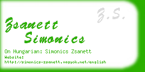 zsanett simonics business card